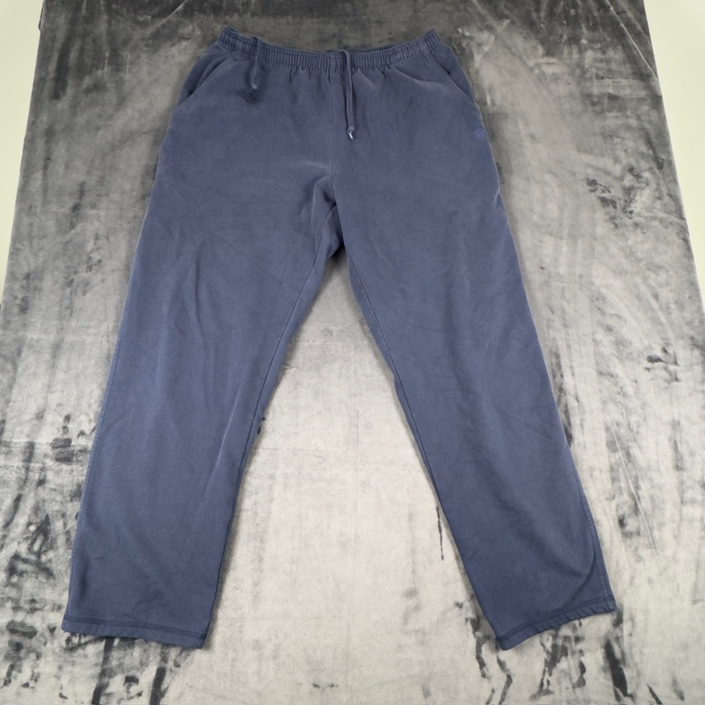 Russell Athletic Sweatpants Mens XL Blue Fleece Lined Drawstring Straight Leg